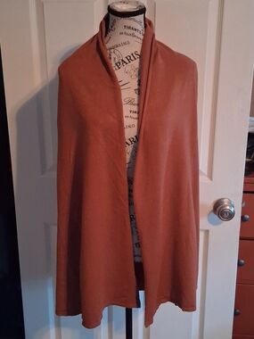 Dreamers Rust Orange Open Front Knit Cardigan S/M